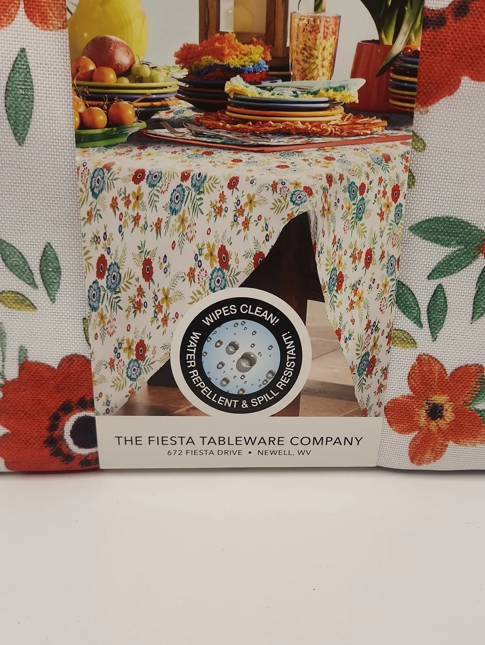 Fiesta Indoor Outdoor Fabric Tablecloth Floral Enchantment 70